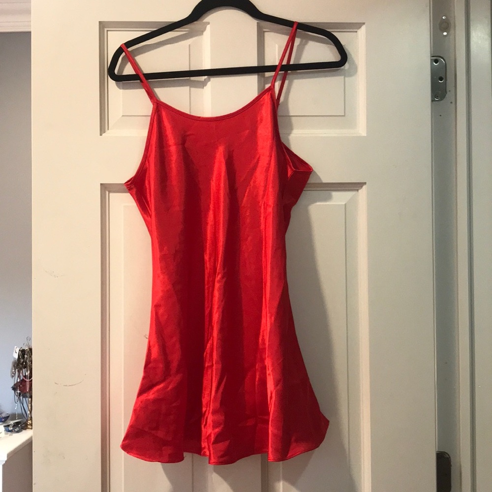 Satin Red Dress